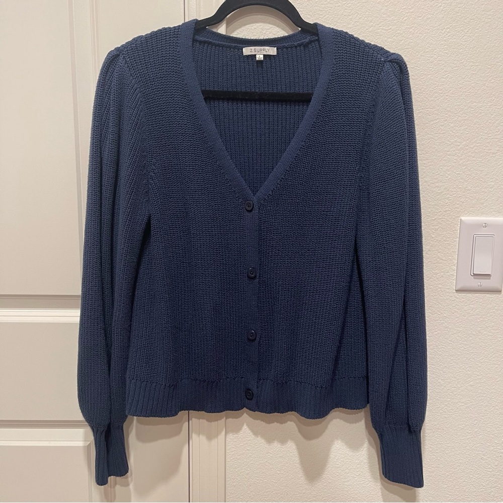 Z Supply Navy Blue Cardigan Sweater
